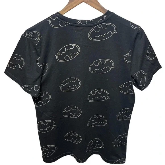 all over print AOP short sleeve Crewneck Batman symbol comics DC movie T-shirt - Picture 4 of 4